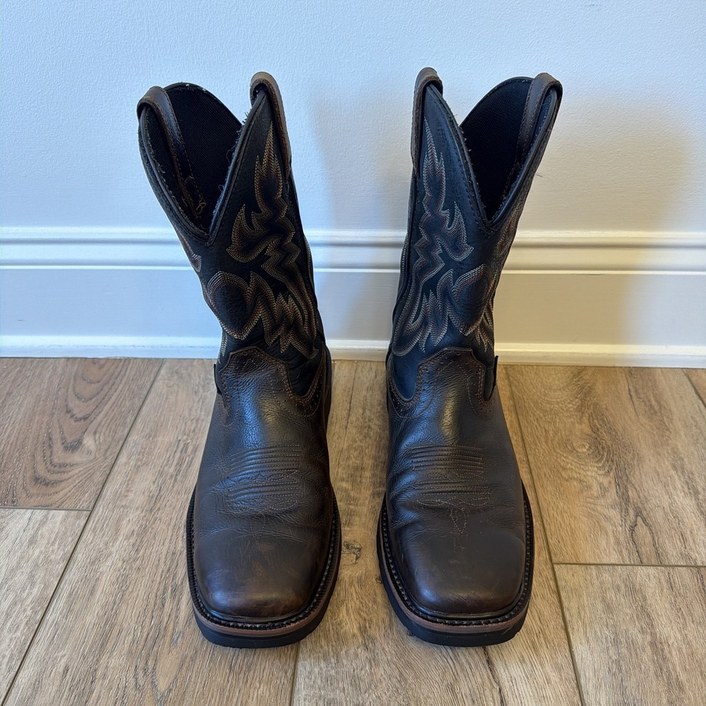 Wolverine Western Work Boot Dark brown vamp foot with USA 10M / UK 9 / EUR 43